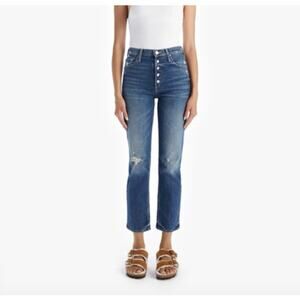 Mother Denim Women's Jeans The Pixie Tomcat Ankle Born to Bite Blue Denim 27